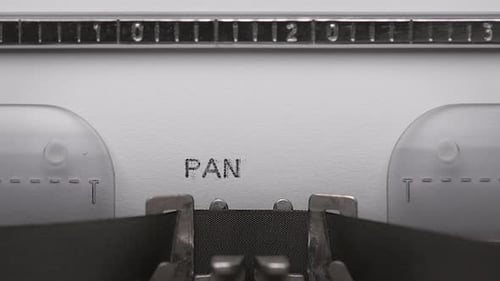 Typing Text on Typewriter