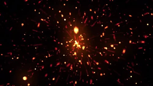 Zoom sur les étincelles de feu