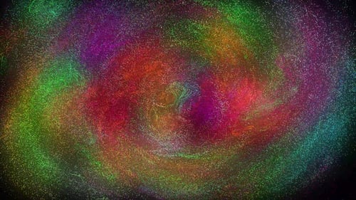 Colorful Abstract Fluid Particle Swirl Loop