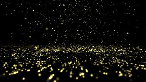 Golden Shimmering Particles Abstract Background