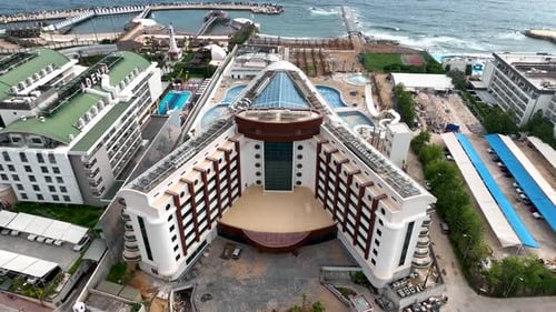 Summer Hotels on the beach aerıal vıew 4 K