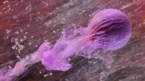 Purple Ink Bloom Abstract Underwater Galaxy