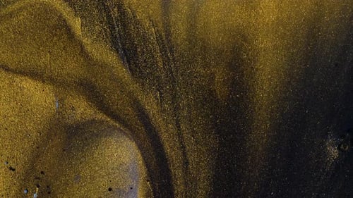 Visual Fluid Art. Colorful Space Metallic Glittering Particle. Acrylic Paint Spread Blast