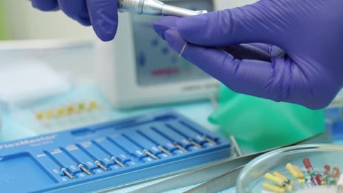 Dental Instruments Prepared for a Medical Procedure