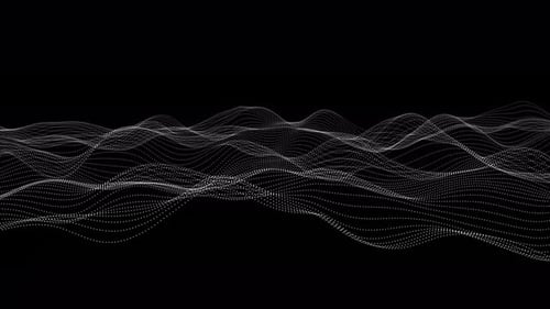 Abstract Digital Wave Pattern Animation Loop