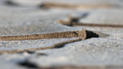 Close Up View of a Cracked Desert Landscape