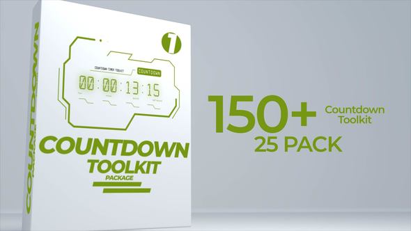 Versatile Digital Countdown Timers Motion Graphics Kit, Elements ft ...