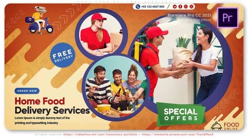 Flat Design Food Delivery Promotion