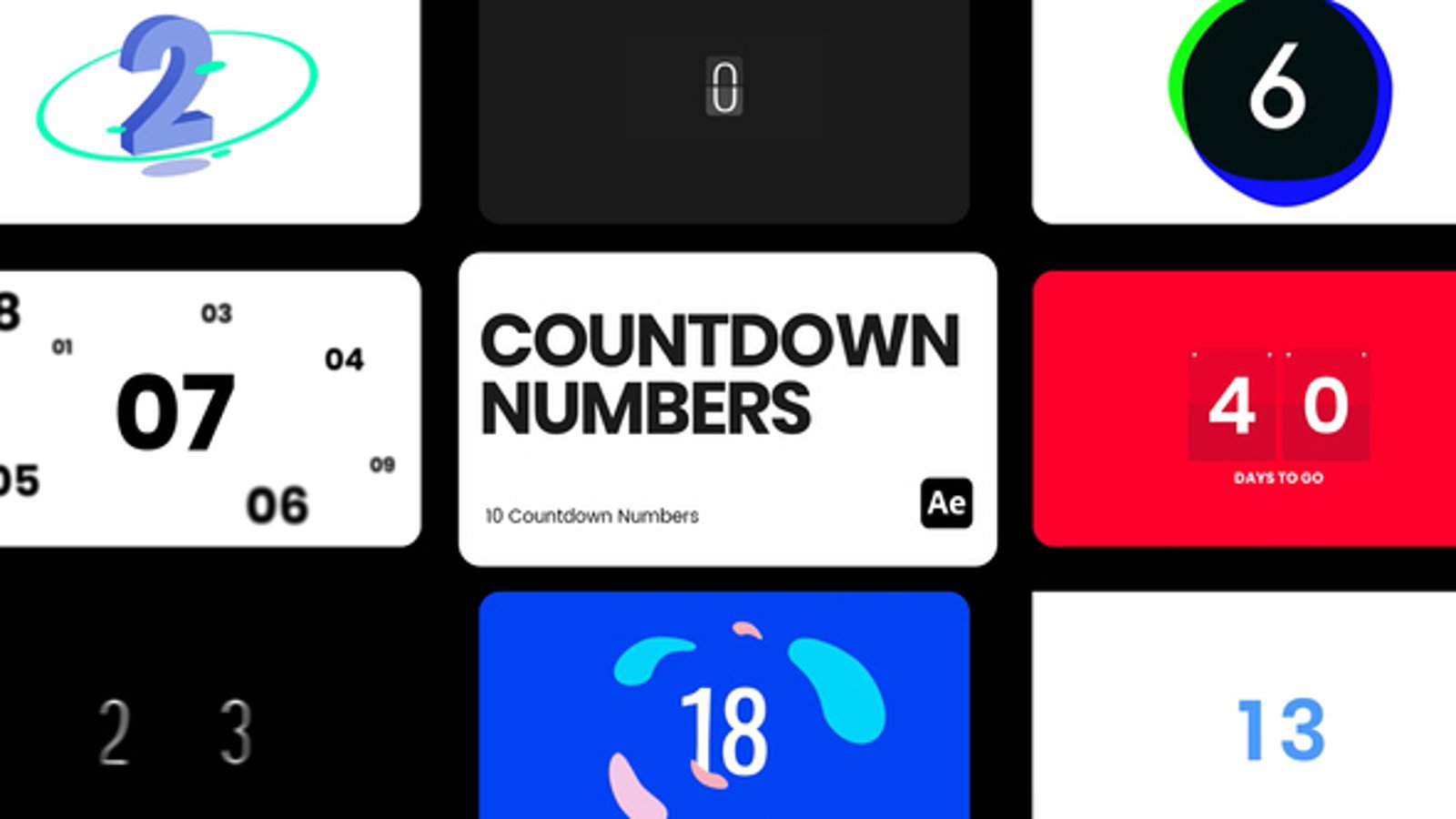 Dynamic Countdown Number Animations for Event Reveals, Elements ft ...