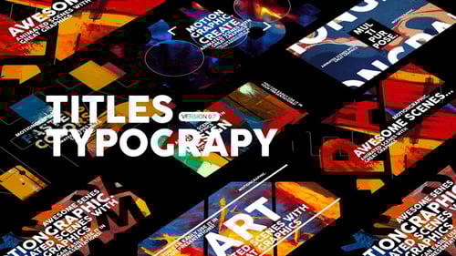 Animated Typography with Dynamic Abstract Art Overlays