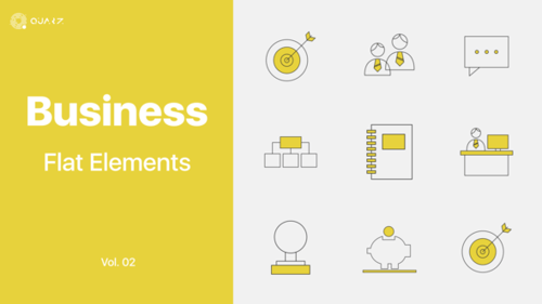 Clean Business Icons Flat Design Animation Pack