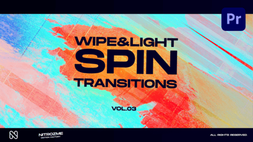Dynamic Wipe and Light Spin Video Transitions Pack