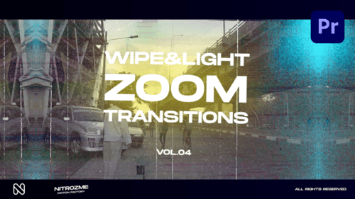 Transiciones de zoom con borrar y aclarar, volumen 04 para Premiere Pro