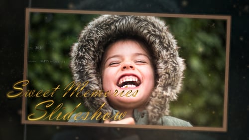 Golden Memories Slideshow with Elegant Photo Transitions