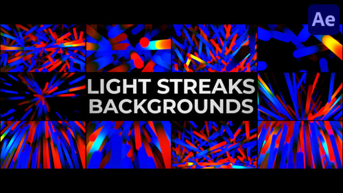 Light Streaks Backgrounds for After Effects