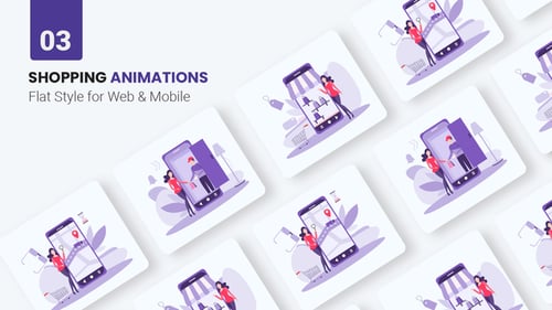 Shopping Online Animations - Flat Concept