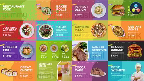 Restaurant Food (Social Media) for DaVinci Resolve