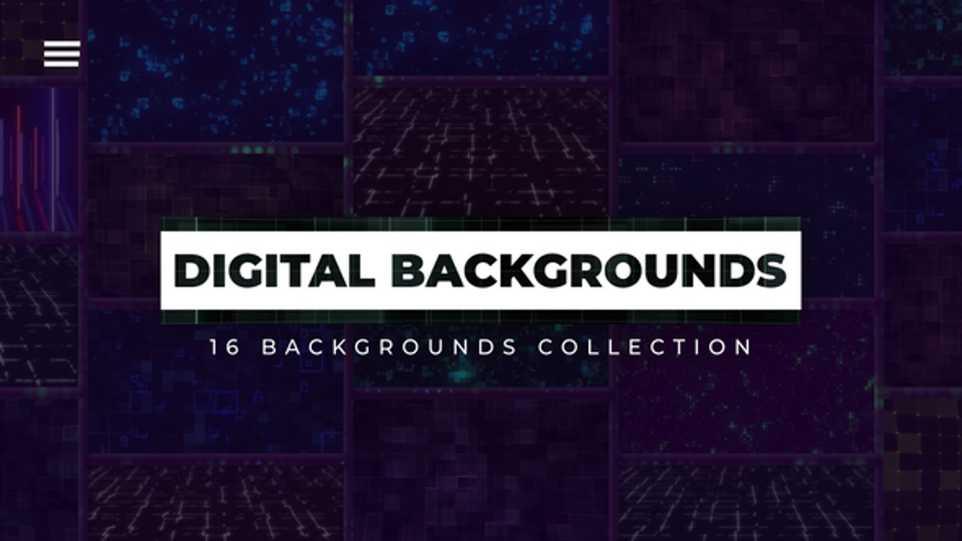 Animated Digital Backgrounds Pack with Futuristic Geometric Patterns ...