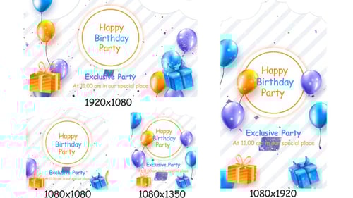 Happy Birthday Party Invitation Post