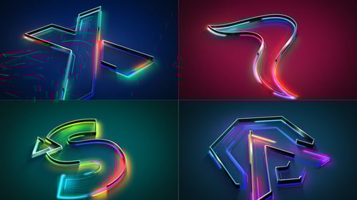 Dynamic Glowing Digital Logo Reveal