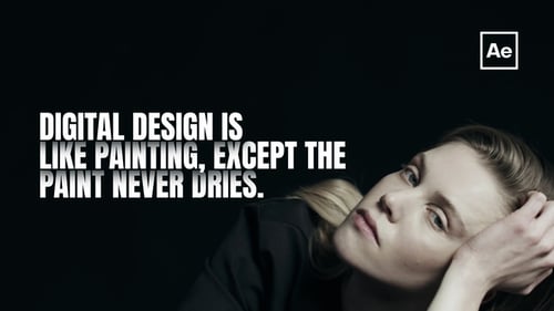 Dynamic Kinetic Minimal Text Titles and Animations