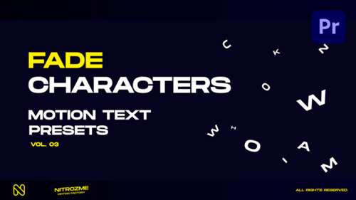 Dynamic Fade Character Motion Text Presets