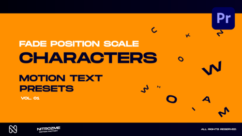 Modern Motion Text Animation Presets: Fade, Position, and Scale Effects