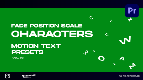 Dynamic Character Motion Text Presets: Fade Position Scale