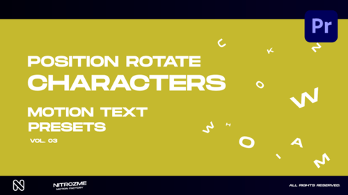 Kinetic Text Animation Presets: Dynamic Character Position and Rotation