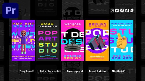 Dynamic Pop Art Instagram Stories and Reels