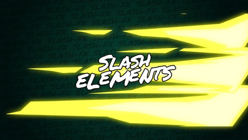 Dynamic Animated Slash Elements for Action Motion Graphics, Elements ft ...