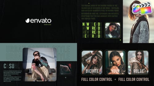 Dynamic Fashion Slideshow with Modern Outline Typography