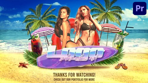 Vibrant Summer Beach Party Title Opener Animation