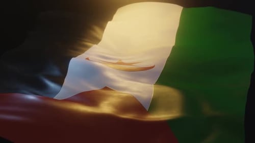 Drapeau du Sahara Occidental, vue en angle bas