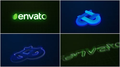 Futuristic Digital Glow Logo Reveal