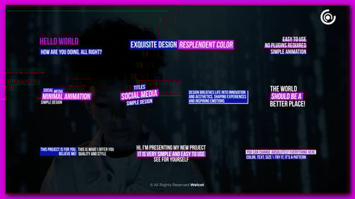 Dynamic Social Media Titles with Glitch Effects