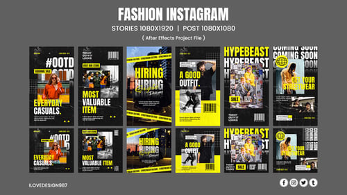 Plantilla de Instagram de moda