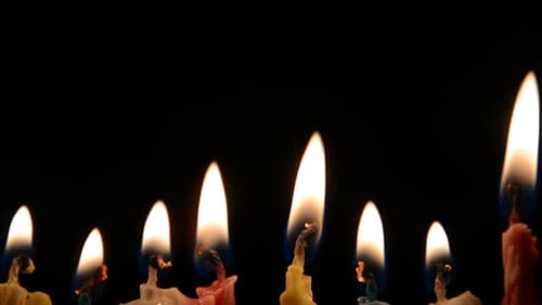 Birthday Candles Close Up