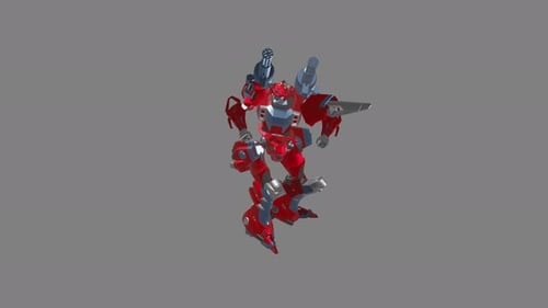 Animated 3D Sci-Fi Mech Robot Seamless Loop