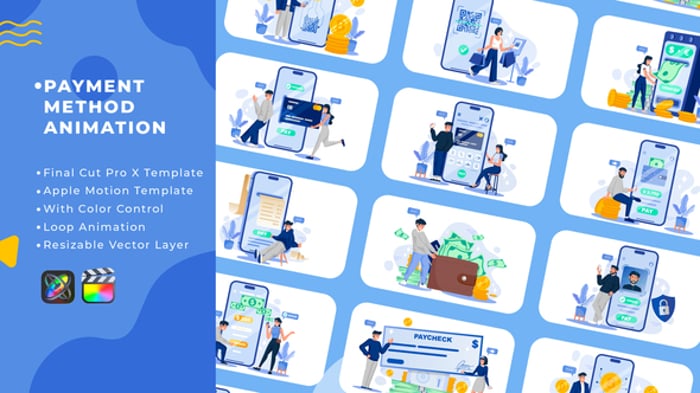 Payment Method Animation | After Effects, Elements ft. aep & animation ...