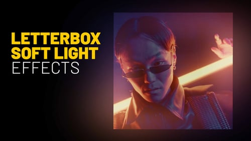 Cinematic Letterbox Overlay with Soft Light Glow Effect