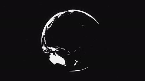 Glitchy Rotating Earth Globe Animation