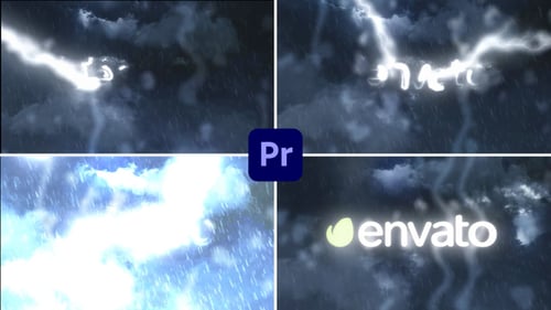 Thunder Storm | Hurricane Cyclone Lightning Logo Text