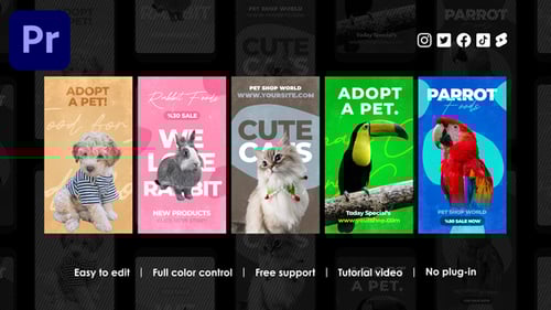 Animated Pet Shop Social Media Stories