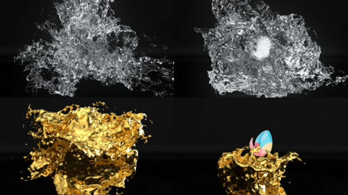 water splash logo reveal (2 Color)