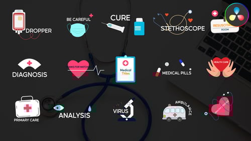 Animated Medical Icon Titles for Healthcare Videos