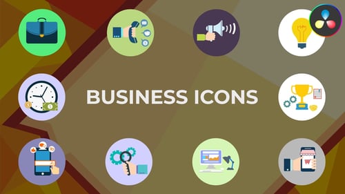 Animated Business Icons for DaVinci Resolve