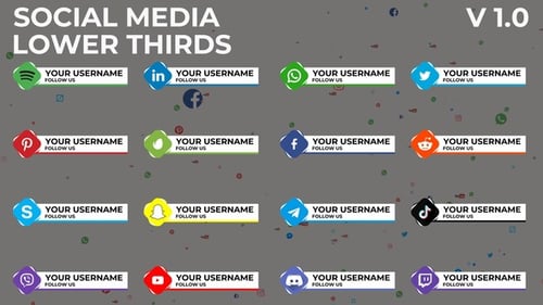 Social Media Lower Thirds 1.0 | Premiere Pro