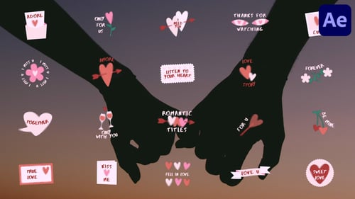 Romantic Hand-Drawn Animated Love Titles
