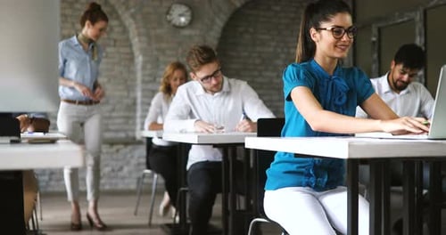 Student on Exam